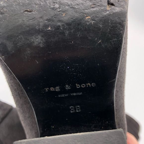 Rag & Bone Harrow Suede Block Heel Ankle Boots Booties size 38/8 - Picture 12 of 13